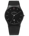 Black-on-black makes a bold statement on this Skagen Denmark watch.