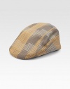 Set the tone this season in this patterned flat cap, rendered in lightweight cotton.CottonBrim, about 2Dry cleanMade in USA