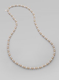 THE LOOKSingle strand of crema rosa, white & champagne color round pearls Gold vermeil spring clip claspTHE FITLength, about 36THE MATERIALMan-made pearls 18k gold vermeilORIGINImported 