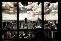 (24x36) New York City Window Art Print Poster