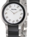 Bulova Women's 98P127 Diamond Black & Silver Ion-Plated Watch