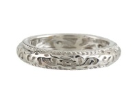 Delatori Sterling Silver Scroll Design Stackable Band Ring