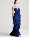 LM by Mignon Gown - Strapless Gown with Brooch