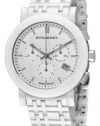 Burberry Women's BU1770 Ceramic White Chronograph Dial Watch