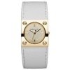 Michael Kors White Leather Strap Champagne Dial Ladies Watch MK2211