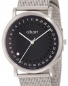 a.b. art Men's KLD102B Series KLD Stainless Steel Swiss Quartz Date, Black Dial and Mesh Metal Bracelet Watch