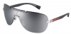 Prada Sport Sunglasses Gunmetal Demi Shiny Silver Mirror