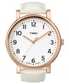 Rose-gold and white hues create a lovely backdrop for this easy-to-read watch from Timex's Originals collection.