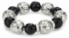 Nine West Silver-Tone and Jet Stretch Bracelet