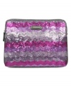 Give your gadget a glam-over with this shimmery iPad sleeve from Nine West. Brightly-hued sequin dress the outside, while plenty of interior padding keeps your technology protected and in place.