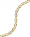 Simply stunning. Charter Club's link bracelet is crafted from gold-tone mixed metal with glass accents playing an integral role in its shine factor. Approximate length: 7 inches + 1-inch extender.