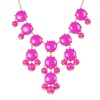 Rosy Bubble Necklace,Rosy Red Color Necklace,Statement Necklace (Fn0508-Rosy)