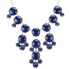 Navy Bubble Necklace, Bib Necklace, Bubble Jewelry (Fn0508-Navy)