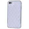 Luxury Designer White Chrome Frame Hard Cover Case for Apple Iphone 4 4s