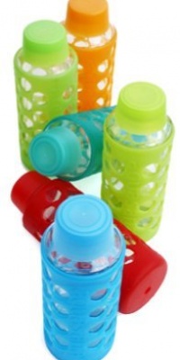 18 oz Glass Water Bottle with Silicone Sleeve