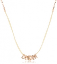 BCBGeneration Natural and Rose Gold Plated Dream Mini Cord Necklace, 16