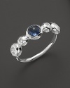 Diamonds and London blue topaz mingle on a sterling silver band. By Ippolita.