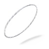 3.5 Inch Sterling Silver Bangle Diamond Cut