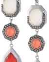 Judith Jack Caliente Sterling Silver Marcasite and Coral Triple Drop Earrings