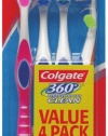 Colgate 360 Degree Adult Full Head, Soft Toothbrush, 4-Count