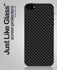 Just Like Glass Screen Protector - iPhone 5 Black Carbon Fiber Back (AT&T, Verizon, Sprint, Apple)