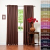 Solid Thermal Insulated Blackout Curtains, Chocolate