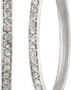 Kenneth Cole New York Urban Rings Pave Oval Hoop Earrings