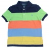 Polo Ralph Lauren Boys Striped Mesh Big Pony Logo Polo Shirt - 24M