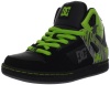 Dc Kids Rebound Skate shoe (Little Kid/Big Kid),Black/Lime,13.5 M US