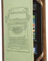 Verso Typewriter Case Cover by Molly Rausch (Fits Kindle Fire), Sage/Tan (does not fit Kindle Fire HD)