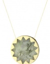 House of Harlow 1960 Sunburst Pendant Necklace with Labradorite