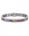 Effy Jewlery White Gold Multi Sapphire & Diamond Bracelet, 9.85 TCW