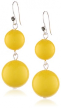 Kenneth Cole New York Urban Rings Yellow Double Bead Drop Earrings