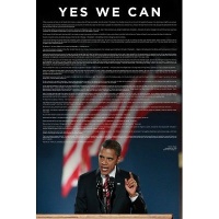 Barack Obama Yes We Can Speech President Poster 4809 Poster Print, 24x36