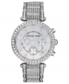 Pave the way to high-fashion with this sparkling Parker watch from Michael Kors.