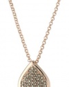 Judith Jack Sterling Silver and Rose Gold-Plated Tear Pendant