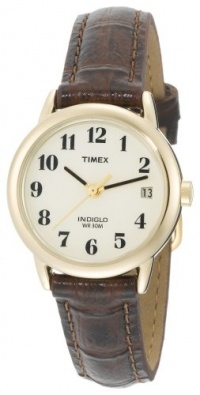 Timex Women's T20071 Easy Reader Brown Leather Strap Watch