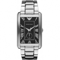 Emporio Armani AR1608 Gents Stainless Steel Watch with Black Dial