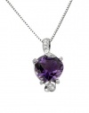 Effy Jewlery 14K White Gold Amethyst & Diamond Pendant, 1.36 TCW