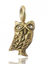 Lucky Feather Charm Builder Matte Gold & Crystal Owl Charm