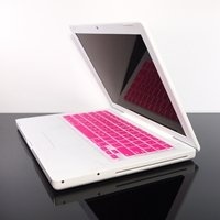 TopCase PINK Keyboard Silicone Skin Cover for Macbook 13 13.3 (1st Generation/A1181) with Free Mouse Pad