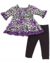 Rare Editions Baby-girls Infant Leopard Print Ity Legging Set