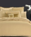 Add a cozy, quilted element to your bed with this Modern Classics Gold Leaf European Sham.