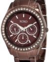 XOXO Women's XO5458  Rhinestone Accent Chocolate Brown Analog Watch