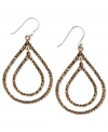 Good to the last teardrop, these earrings from Lucky Brand are crafted from gold-tone mixed metal, with glass accents adding luster. Approximate drop: 2 inches.