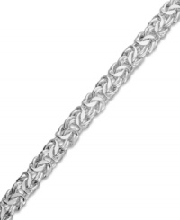 Woven strands of silver create an intricate look. Giani Bernini's sterling silver bracelet features a byzantine link chain. Approximate length: 7-1/2 inches.