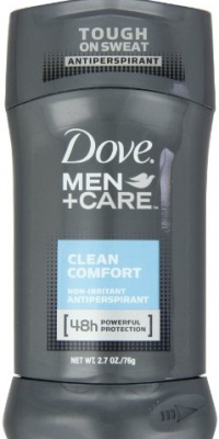 Dove Men + Care, NonIrritant Antiperspirant, Clean Comfort, 2.7oz (Pack of 2)