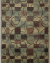 Nourison Interpretations Brown Contemporary Geometric 2-Feet by 5.9-Feet Polyacrylic Runner Rug