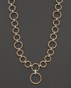 Charriol Stainless Steel & Yellow PVD Necklace, .09 Ct.t.w.