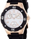 Invicta Women's 0715 Angel Collection Rose Gold-Plated Black Polyurethane Watch